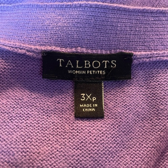 Talbots Purple Women's cardigan v-neck Sweater size 3Xp - Picture 4 of 5